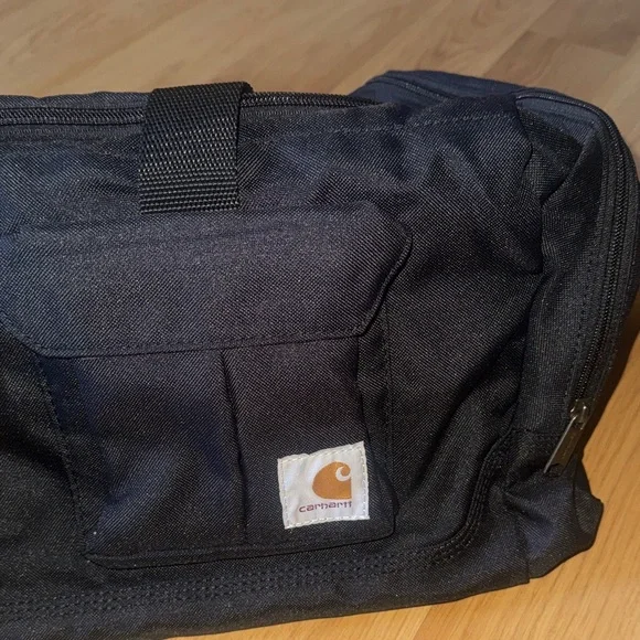 Carhartt NWT NEW 40L Black Duffel Bag with Logo Patch